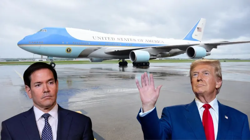 Why did Marco Rubio board the plane that was targeted for an attack turkey