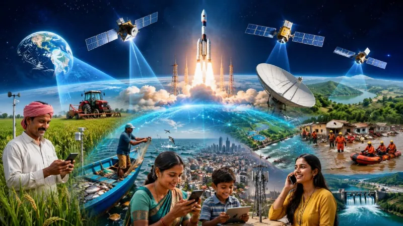 खेती, आपदा से लेकर सीमा सुरक्षा तक... अंतरिक्ष में भारत की उड़ान से आम आदमी की जिंदगी कैसे हुई आसान?