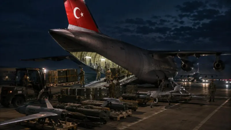 Turkish Military planes in Pakistan Nur Khan Airbase Drone and weapons Delivery