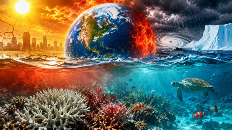 oceans hit hottest temperature pollution Global Warming El Nino temperatures record