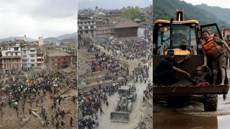 A horrific scene of devastation in Nepal after Flood No space left in morgues