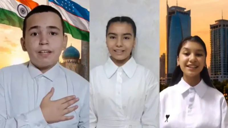 Uzbek students welcomed PM Modi unique style Prime Minister delighted after watching video