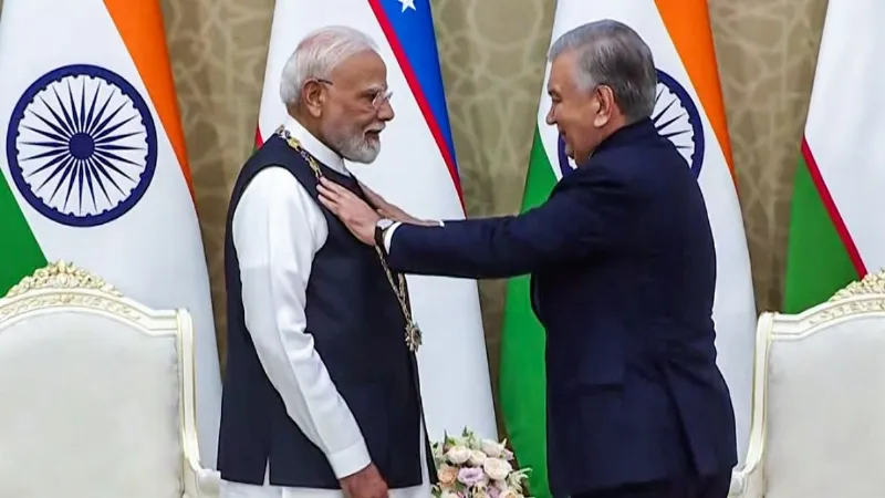 Uzbekistan confers highest honor PM Modi announcement several key agreements uranium supply