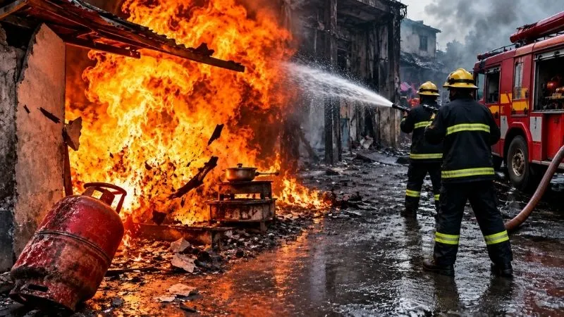 दिल्ली में LPG सिलेंडर में जोरदार ब्लास्ट, पति-पत्नी गंभीर रूप से झुलसे; इलाके में मची अफरा-तफरी
