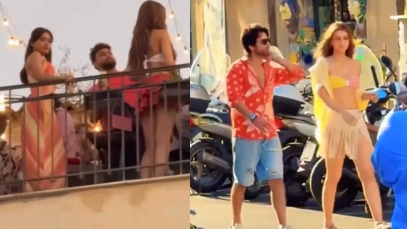 Leaked video from the sets of Cocktail 2 Shahid Kriti and Rashmika