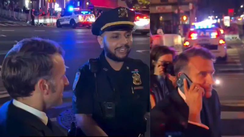 French President car stopped by New York police
