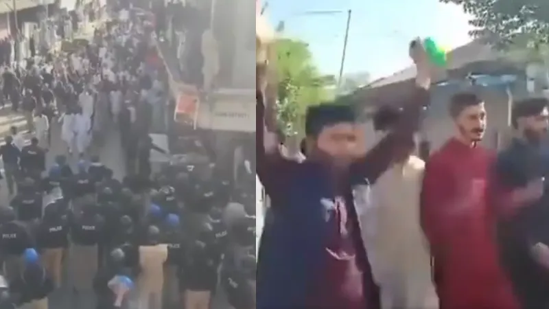 People PoK streets to protest the government cowards Shahbaz and Munir opened fire