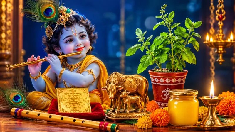 कल जन्माष्टमी से पहले घर जरूर लाएं ये 5 शुभ चीजें, बरसेगी कान्हा की कृपा! सुख-समृद्धि से भर जाएगा परिवार