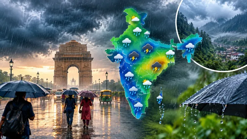 Kal Ka Mausam: कल संभलकर निकलें! दिल्ली-यूपी समेत 16 राज्यों में भारी बारिश का अलर्ट जारी