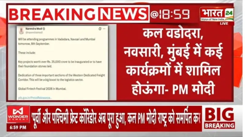Breaking News: Mumbai से Vadodara तक बड़ा धमाका! PM मोदी करेंगे 35,000 करोड़ के कामों का उद्घाटन