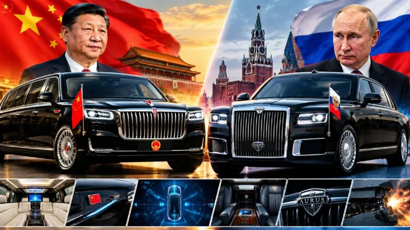 Jinpings limousine hongqi l5 or Putins Aurus whose car is more powerful