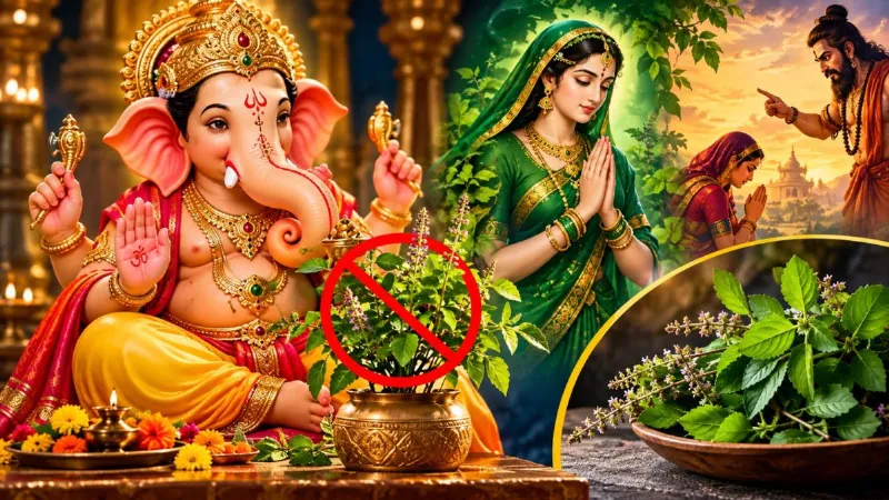 बप्पा को तुलसी चढ़ाने की क्यों है मनाही? पीछे छिपी है गणेश-तुलसी की अनोखी कहानी