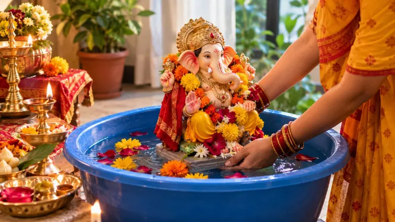 Ganesh Visarjan at Home: घर पर कैसे करें गणपति विसर्जन? जानिए पूरी विधि और जरूरी नियम