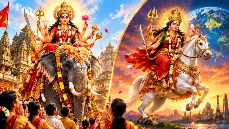 shardiya-navratri-2026-durga-arrival-elephant-horse-vehicle
