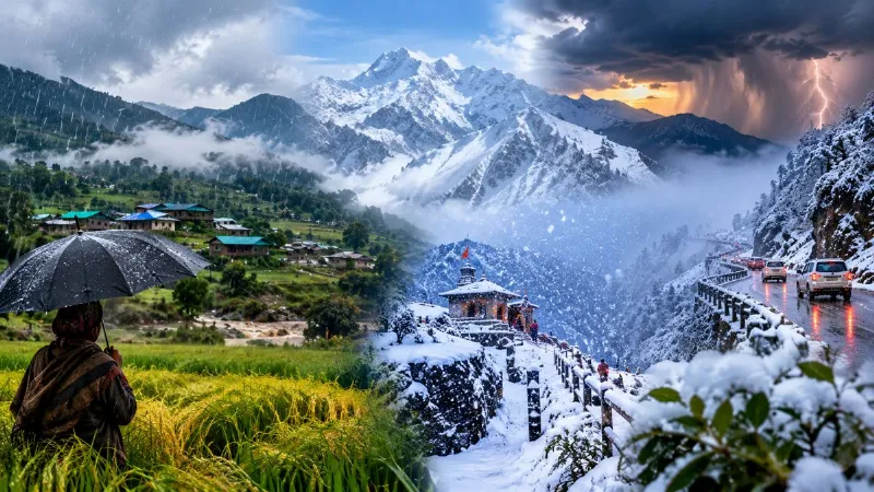 कहीं बर्फबारी तो कहीं बारिश के आसार, उत्तराखंड से लेकर कश्मीर तक... पहाड़ी इलाकों में बदला मौसम