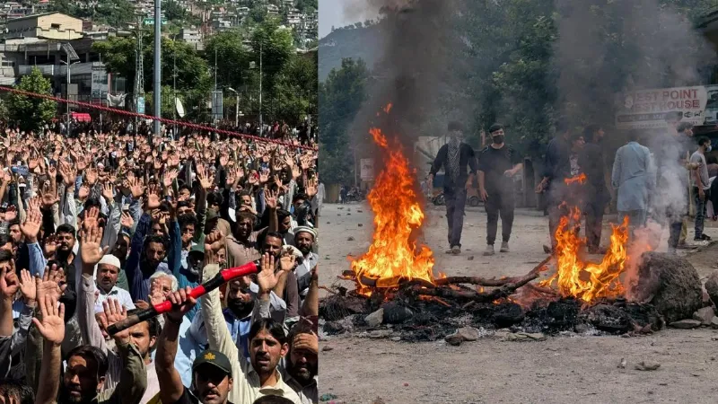 Rebellion against Pakistan in PoK demanding the abolition of the LoC India