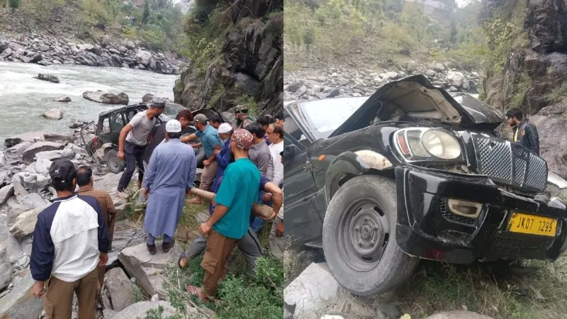 जम्मू-कश्मीर के कुपवाड़ा में दर्दनाक हादसा; गहरी खाई में गिरा वाहन, 5 की मौत, 6 घायल