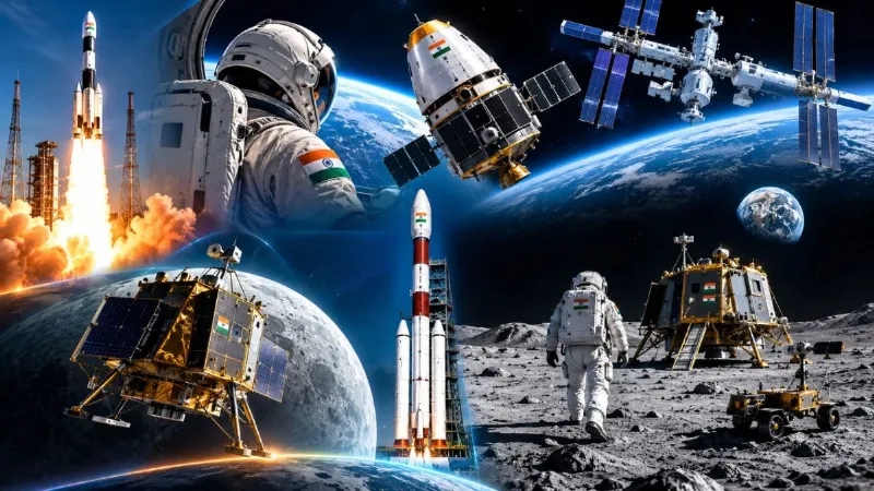 गगनयान से लेकर स्पेस स्टेशन तक... चांद पर इंसान उतारेगा भारत, ISRO ने बताया 2040 तक का अंतरिक्ष प्लान
