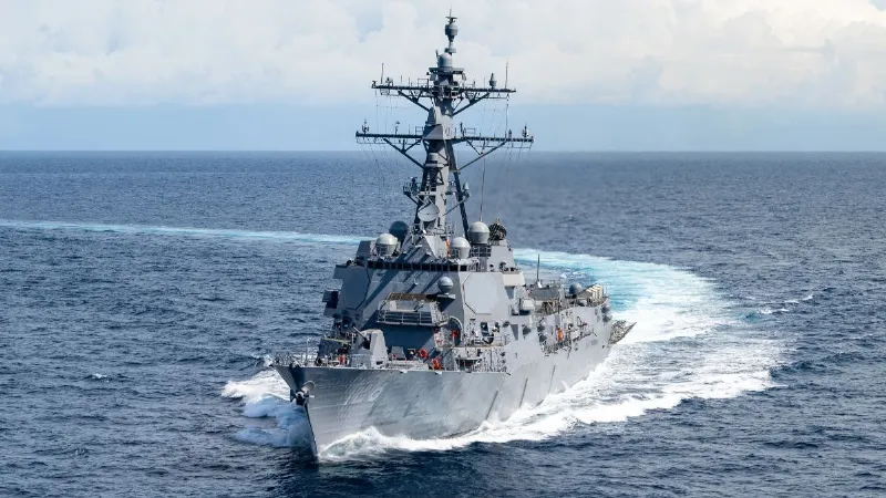 US warship has arrived Russia USS Ted Stevens armed with 96 missiles reached Alaska