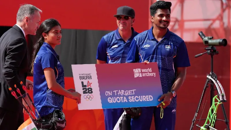 india-wins-archery-mixed-team-gold-olympic-qualification