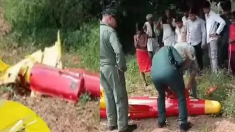 Unidentified heavy metal object falls near Khajuraho airport Air Force team arrives in Chhatarpur village