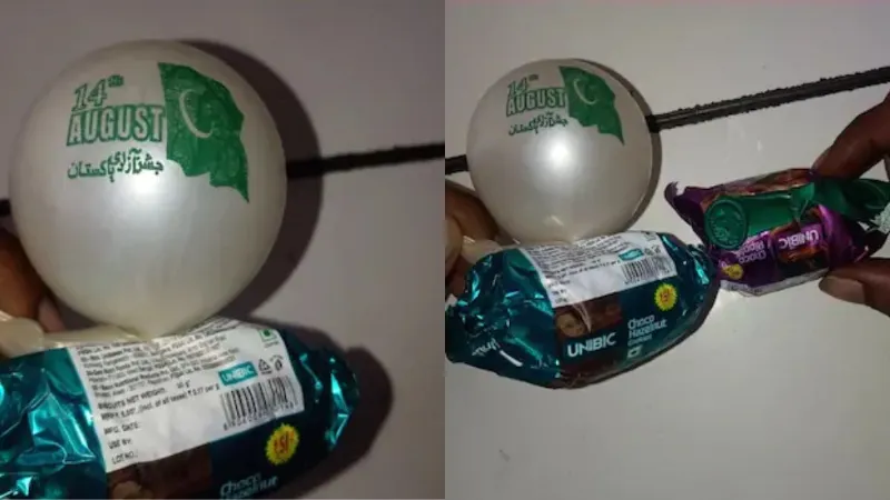 rajasthan jhalawar Pakistani flags balloons found inside biscuit packets
