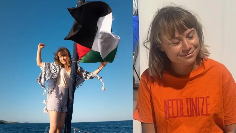 Kissing the Israeli flag IDF accused of misbehaving with Greta Thunberg gaza