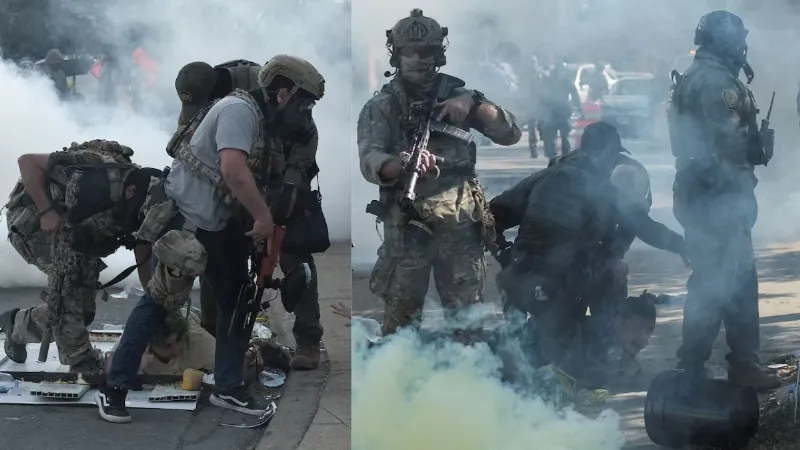 शिकागो में अवैध प्रवासियों के खिलाफ ट्रंप के ऑपरेशन का विरोध, नेशनल गार्ड्स से भिड़े प्रदर्शनकारी