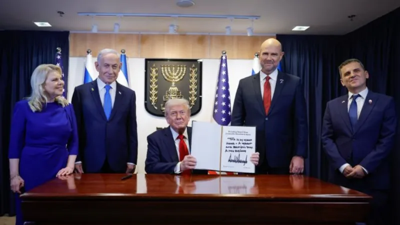 Trump speech protested in Israeli Parliament Netanyahu became red with anger