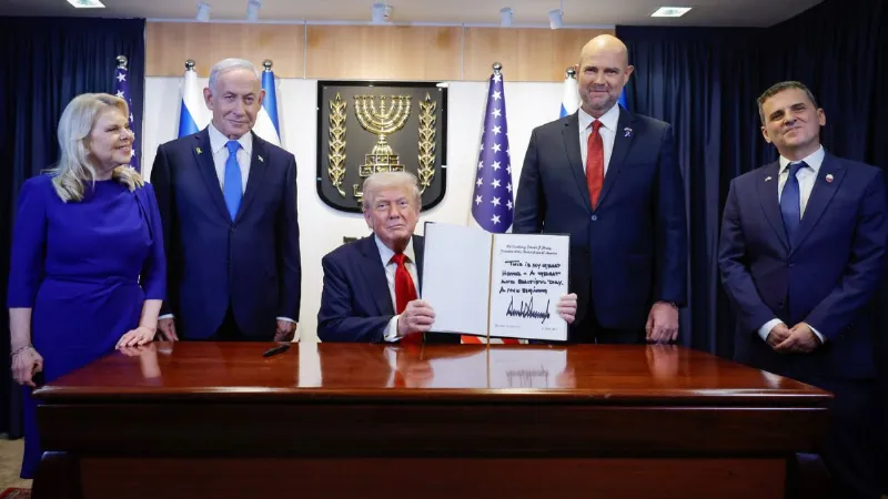 Trump slams Iran in Israeli parliament threatens Hamas