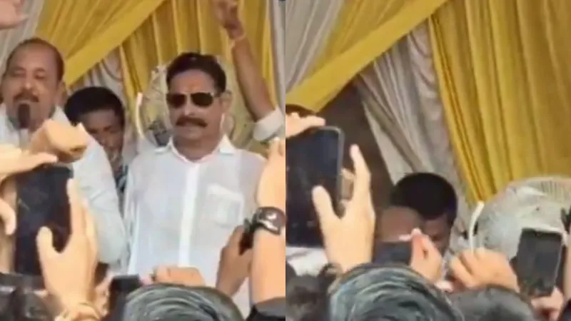 समर्थक लगा रहे थे नारे तभी टूट गया अनंत सिंह का मंच, धड़ाम से गिरे बाहुबली नेता, देखें वायरल वीडियो