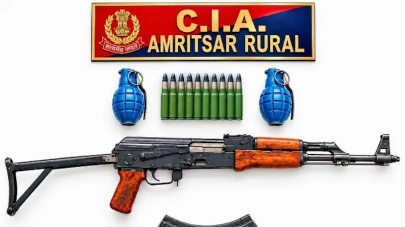 AK-47 cartridges hand grenades recovered Punjab Amritsar Police foil major plot