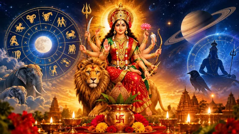 Shardiya Navratri 2026: 58 साल बाद नवरात्रि में बन रहा ऐसा संयोग! गजकेसरी योग से बदलेंगे ग्रहों के समीकरण