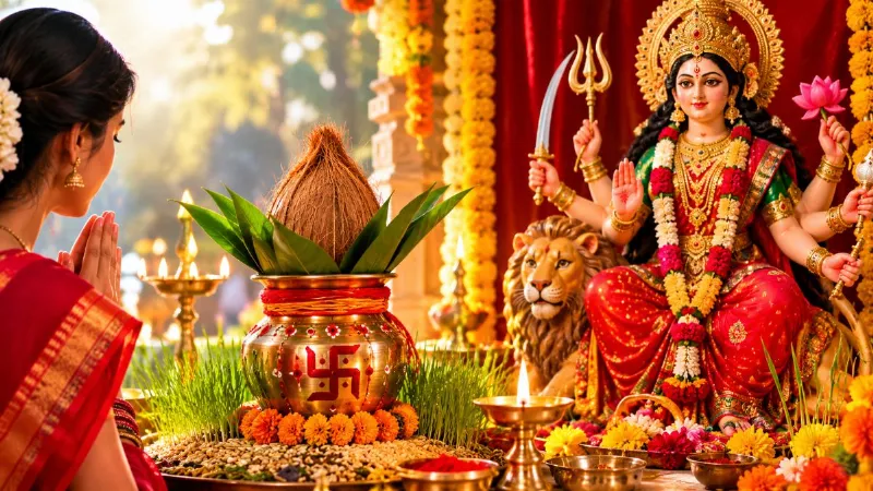 shardiya-navratri-2026-kalash-sthapana-muhurat-ashtami-navami