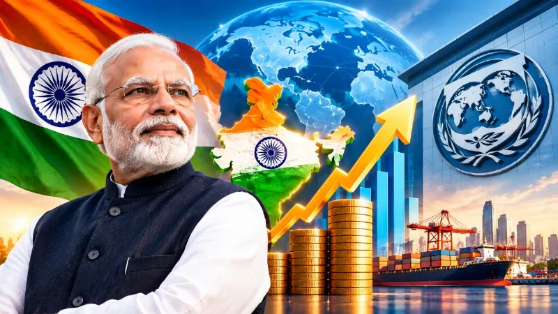 ग्लोबल इकोनॉमी में भारत का दबदबा, IMF ने बढ़ाया GDP ग्रोथ का अनुमान, 2026 में 7% रहेगी GDP