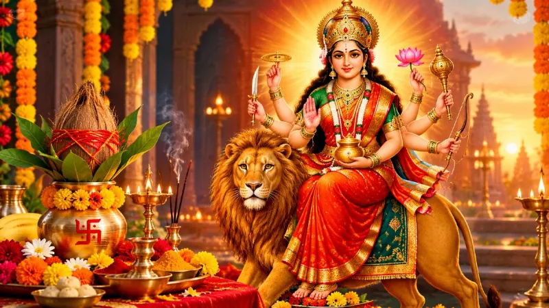 navratri-2026-fourth-day-maa-kushmanda-puja-vidhi-bhog-mantra
