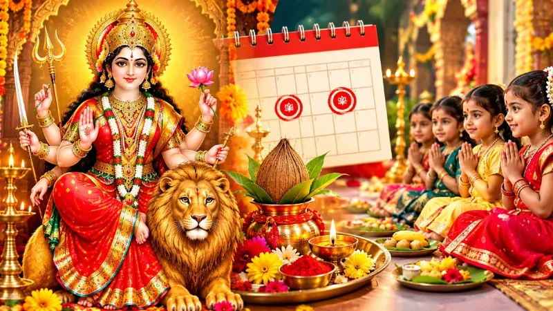 shardiya-navratri-2026-ashtami-navami-kanya-pujan-dussehra-date