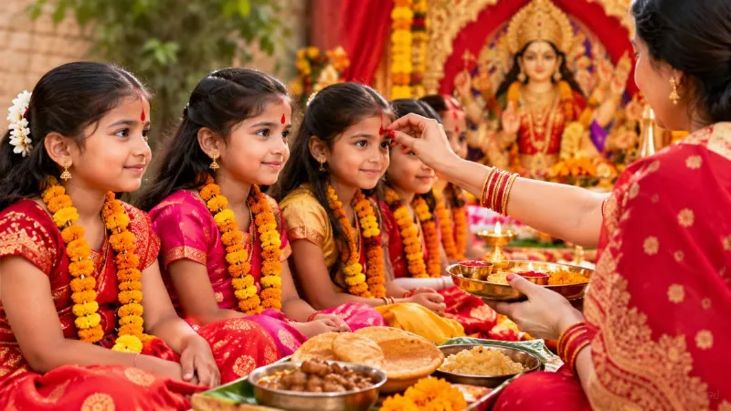 kanya-pujan-navami-ritual-if-nine-girls-are-unavailable