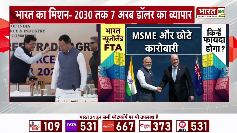 India-New Zealand FTA: भारतीय निर्यातकों की बल्ले-बल्ले! न्यूजीलैंड में ड्यूटी खत्म | Piyush Goyal