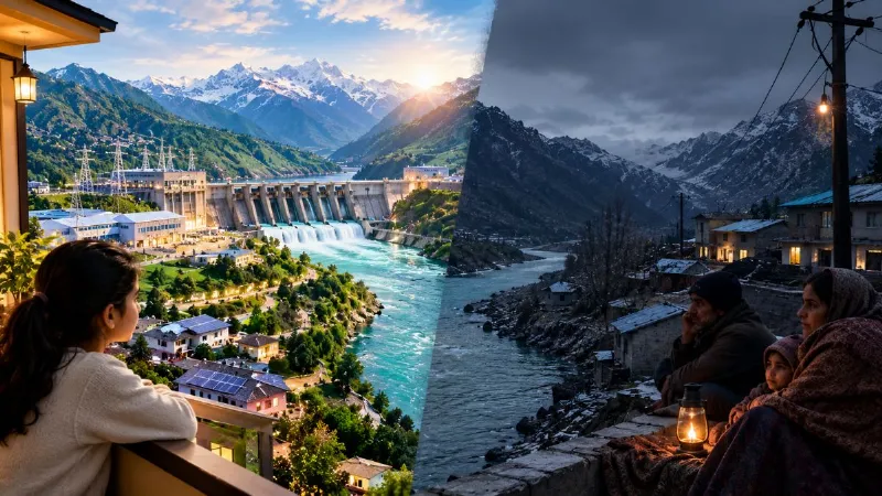 जम्मू-कश्मीर में बिजली की भरमार, PoJK में ब्लैकआउट से हाहाकार... जानिए क्यों अलग है तस्वीर