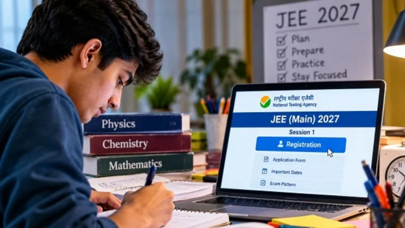 JEE Main 2027 Registration: जेईई मेन के लिए आवेदन शुरू, जानें कैसे भरें फॉर्म और कब आएगा एडमिट कार्ड