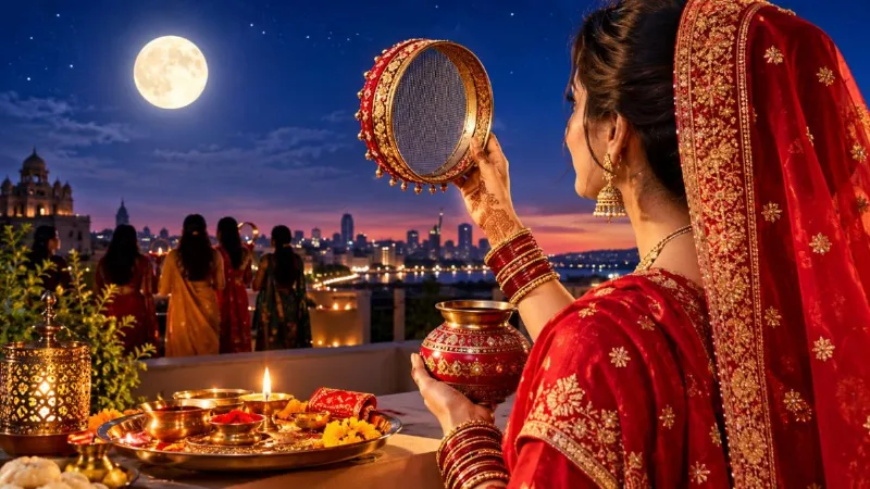 Karwa Chauth 2026: इन जगहों पर आज ही मनाया जा रहा है करवा चौथ, जानें कहां कितने बजे निकलेगा चांद