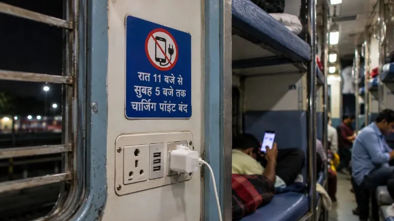 ट्रेन में सफर करने वाले ध्यान दें! रात में 6 घंटे बंद रहेंगे चार्जिंग पॉइंट, जानें रेलवे ने क्यों सख्त किया नियम ट्रेन में सफर करने वाले ध्यान दें! रात में 6 घंटे बंद रहेंगे चार्जिंग पॉइंट, जानें रेलवे ने क्यों सख्त किया नियम