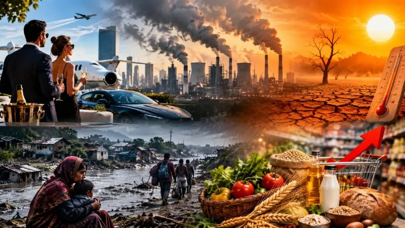 Climate Change Report world wealthy more carbon emissions than the poor
