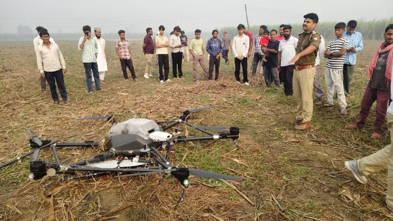 suspicious drone found in hapur Barli village