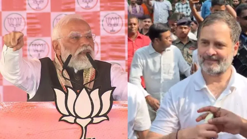 Practice of drowning in Bihar elections PM Modi took a jibe at Rahul Gandhi also targeted RJD