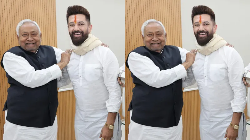 बिहार में प्रचंड जीत के बाद कुछ इस तरह CM नीतीश कुमार से मिले चिराग पासवान, तस्वीर खूब हो रही वायरल