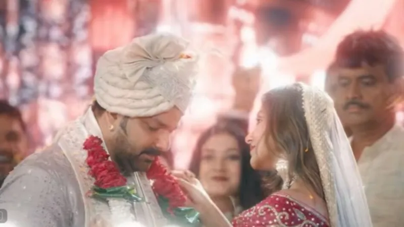 Pawan Singh Releases New  Wedding song with bigg boss actress sana sultan