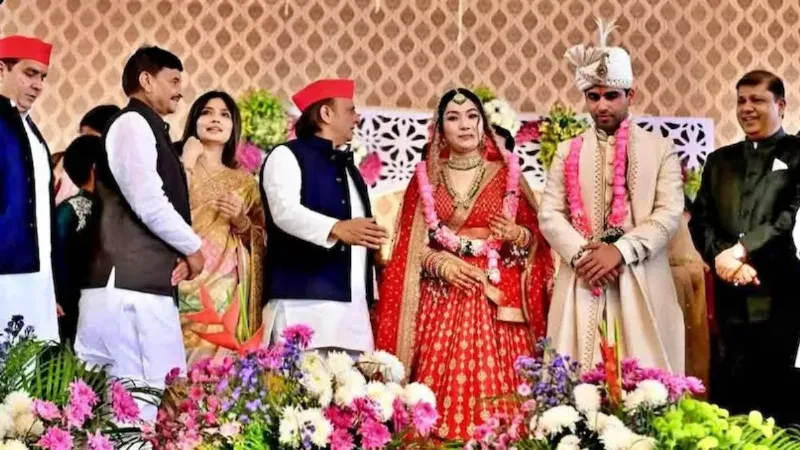 शादी के बंधन में बंधे अखिलेश यादव के चचेरे भाई आर्यन, लद्दाख की सेरिंग संग लिए 7 फेरे, देखें तस्वीरें