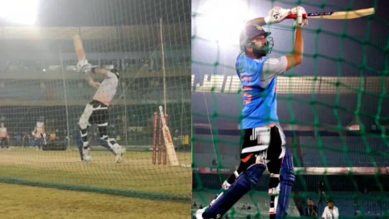 India VS South Africa odi second match today virat and rohit net practice video viral on social media